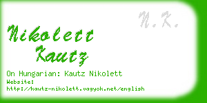 nikolett kautz business card